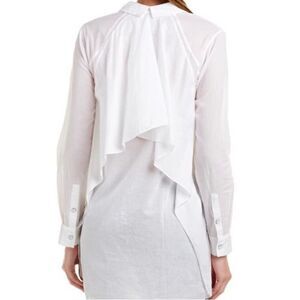 NEW CABI Vacation ruffle tunic Shirt blouse Sz‎ S white